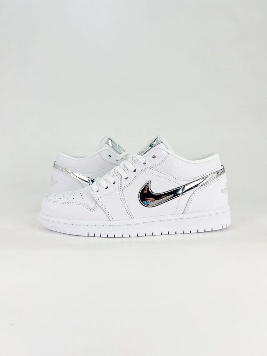 Air Jordan 1 Low White Silver Metallic COOLANDBAG