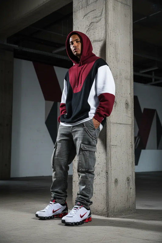 Mannequin homme debout - vêtements et fond coordonnés