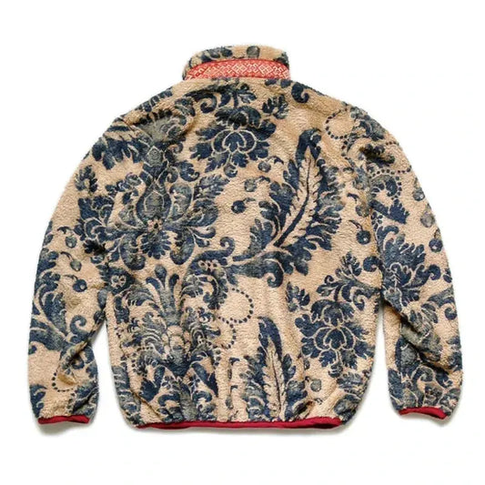19aw japon Kapital automne printemps polaire Vintage décontracté fermeture éclair veste chaude Tang Cao Chao femmes hommes imprimé manteau en cachemire  COOLANDBAG