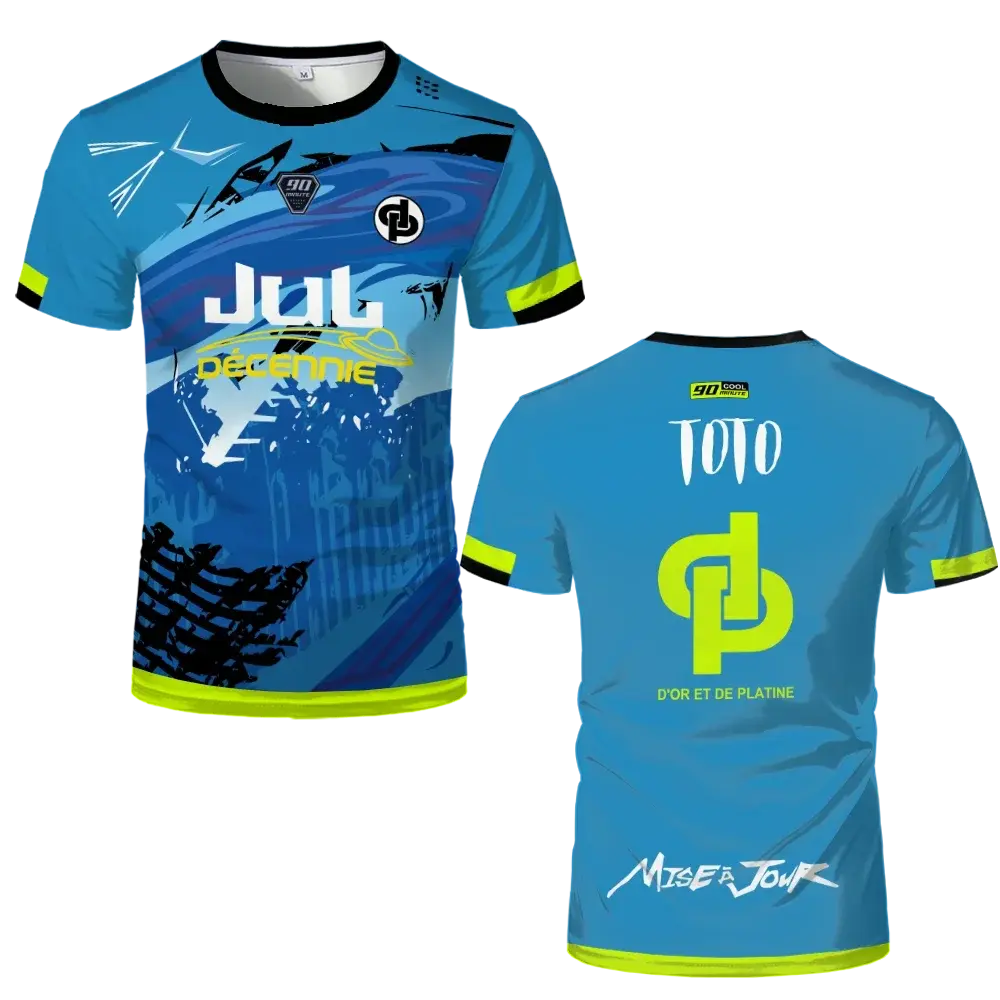 90 Minutes série MM9 JUL maillot de Football hommes été Sports de plein air maillot à séchage rapide surdimensionné Fitness entraînement T-shirt  COOLANDBAG