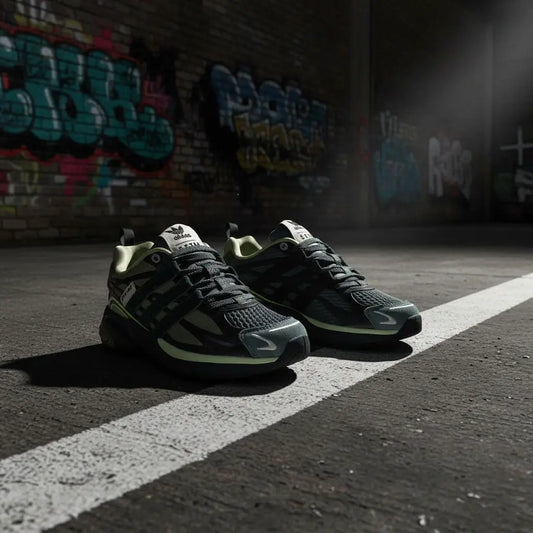 Adidas Astir Vert Olive et Lime - Sneakers Chunky Rétro  COOLANDBAG