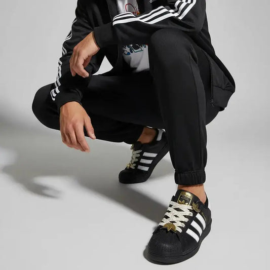 Adidas Superstar Black White Gold  COOLANDBAG