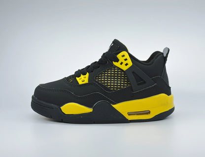 Air Jordan 4 Retro Enfant Noire Jaune  COOLANDBAG