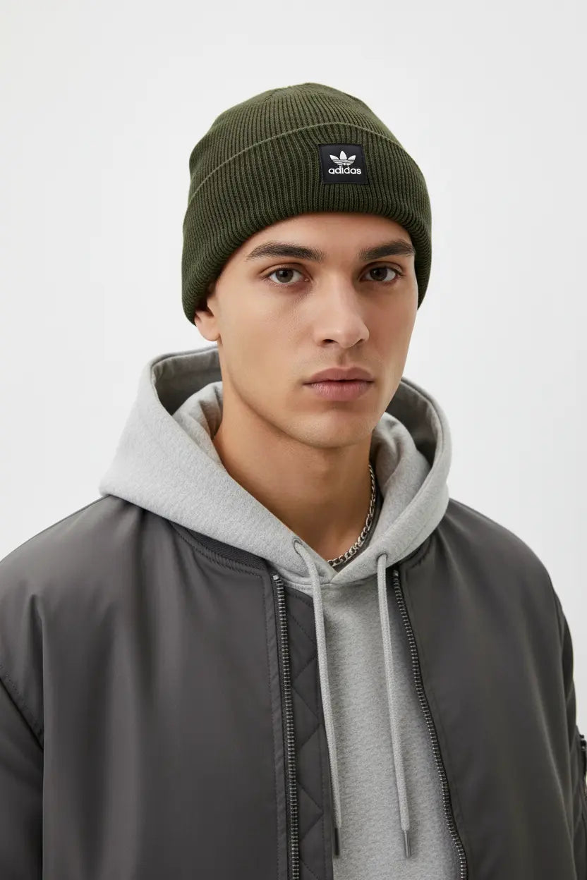 Bonnet Adidas Vert Olive - Logo Trefoil  COOLANDBAG