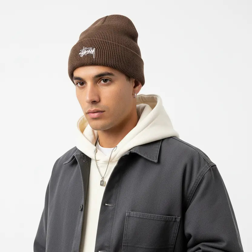 Bonnet Stussy - Logo Brodé Classique  COOLANDBAG