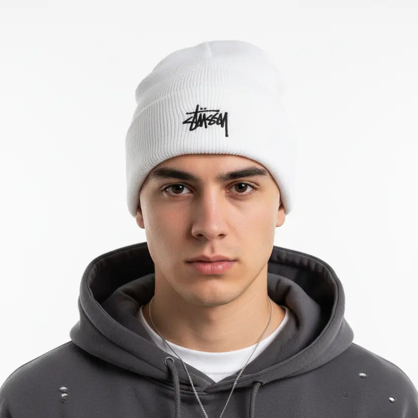 Bonnet Stussy - Logo Brodé Classique  COOLANDBAG
