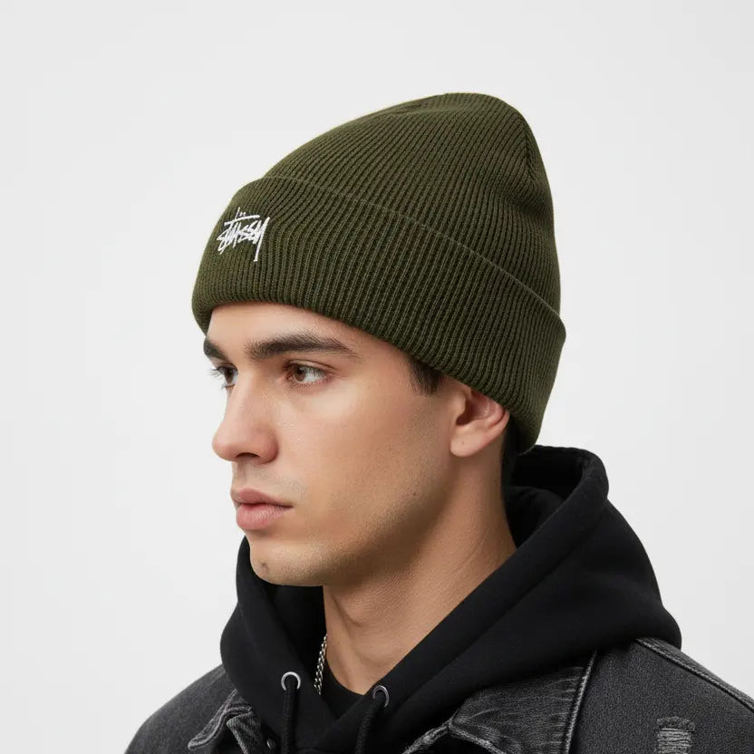 Bonnet Stussy - Logo Brodé Classique  COOLANDBAG
