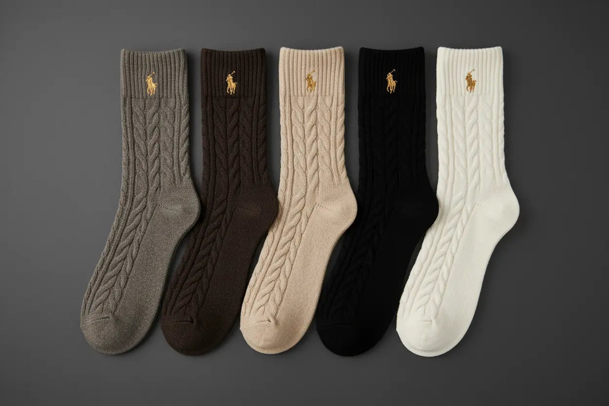 Box Chaussettes Cable-Knit Premium – 5 Paires / 5 Coloris  COOLANDBAG