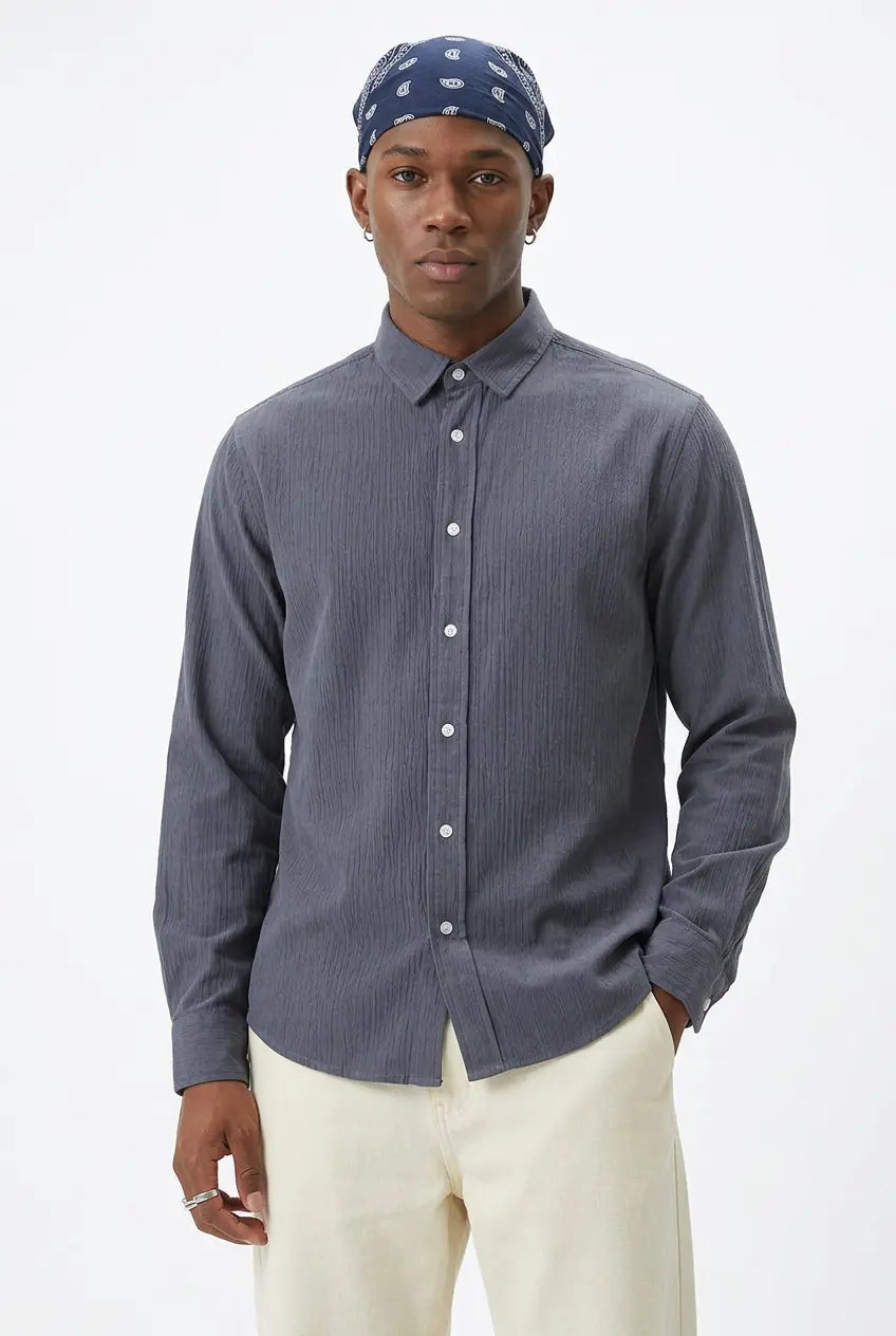 Chemise Boutonnée Manches Longues