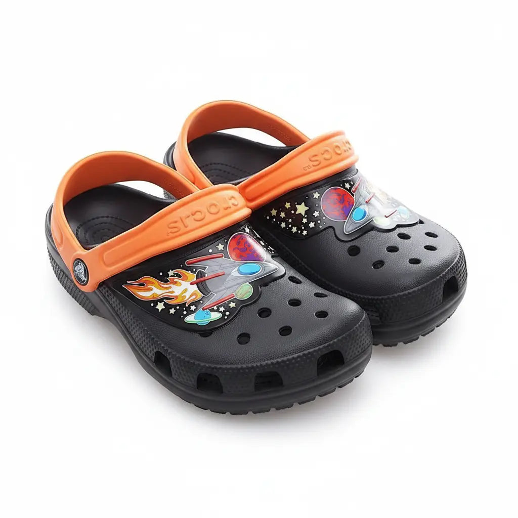 Crocs Fusée Noir/Orange
