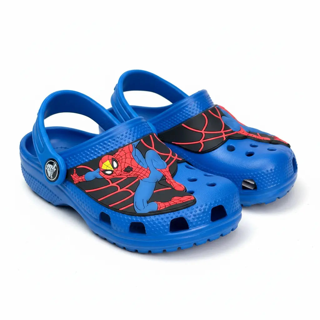 Crocs Spider-Man Bleu Enfant - Fond blanc studio