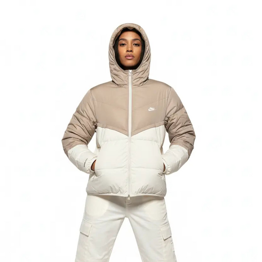 Doudoune Nike Windrunner Bicolore Beige/Crème - Design Chevron  COOLANDBAG