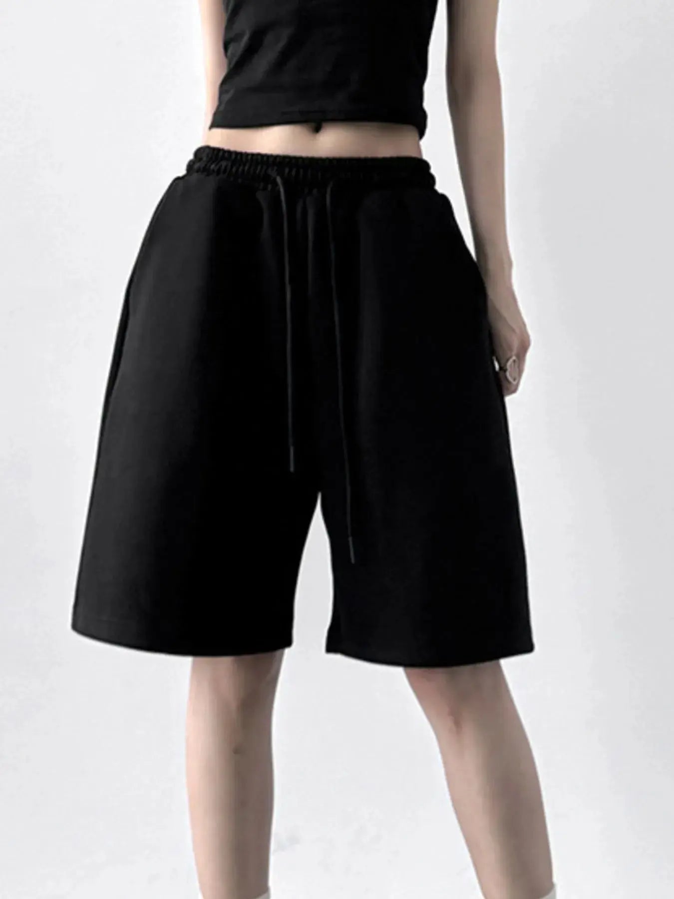 Drawstring Wide Leg Shorts  COOLANDBAG