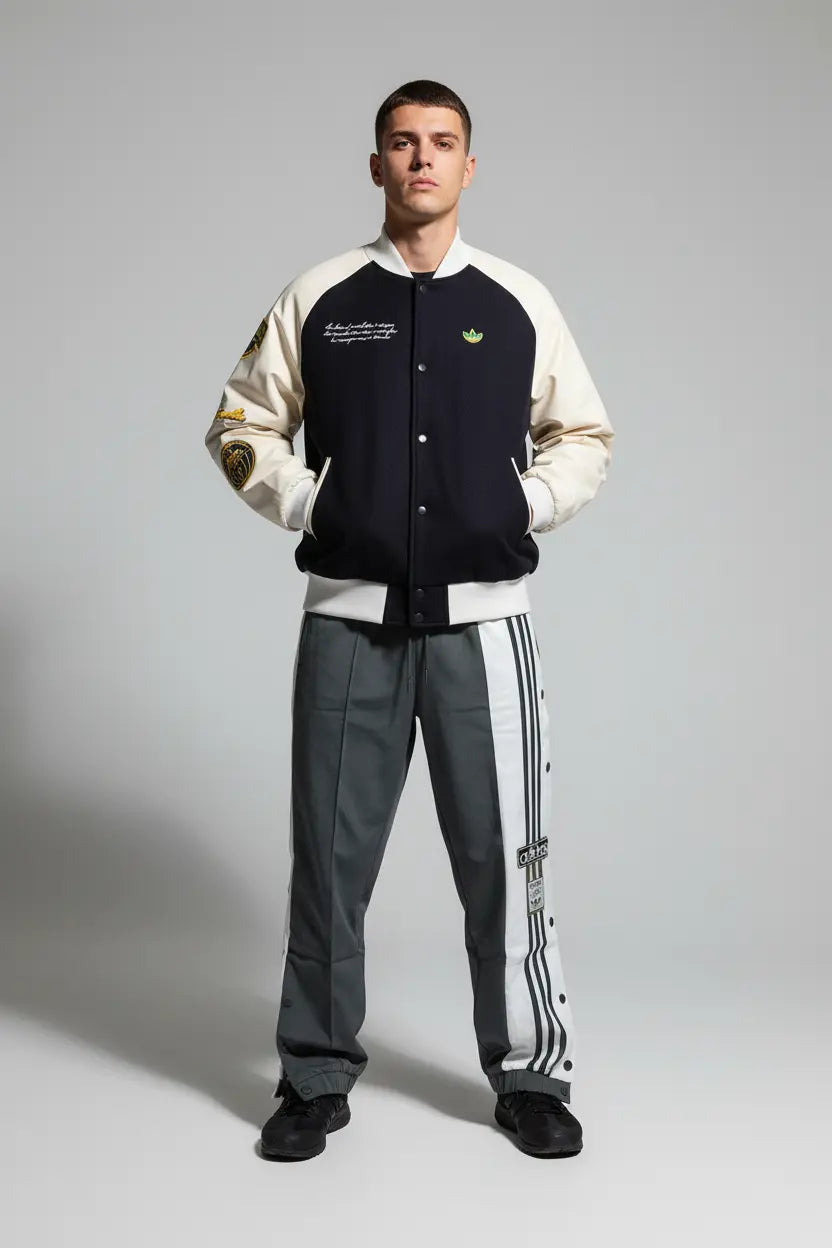 Ensemble Adidas Complet - Veste Teddy + Jogging Gris Blanc  COOLANDBAG