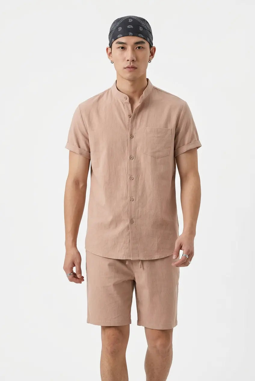 Ensemble Chemise et Short Manches Courtes Grande Taille Homme  COOLANDBAG