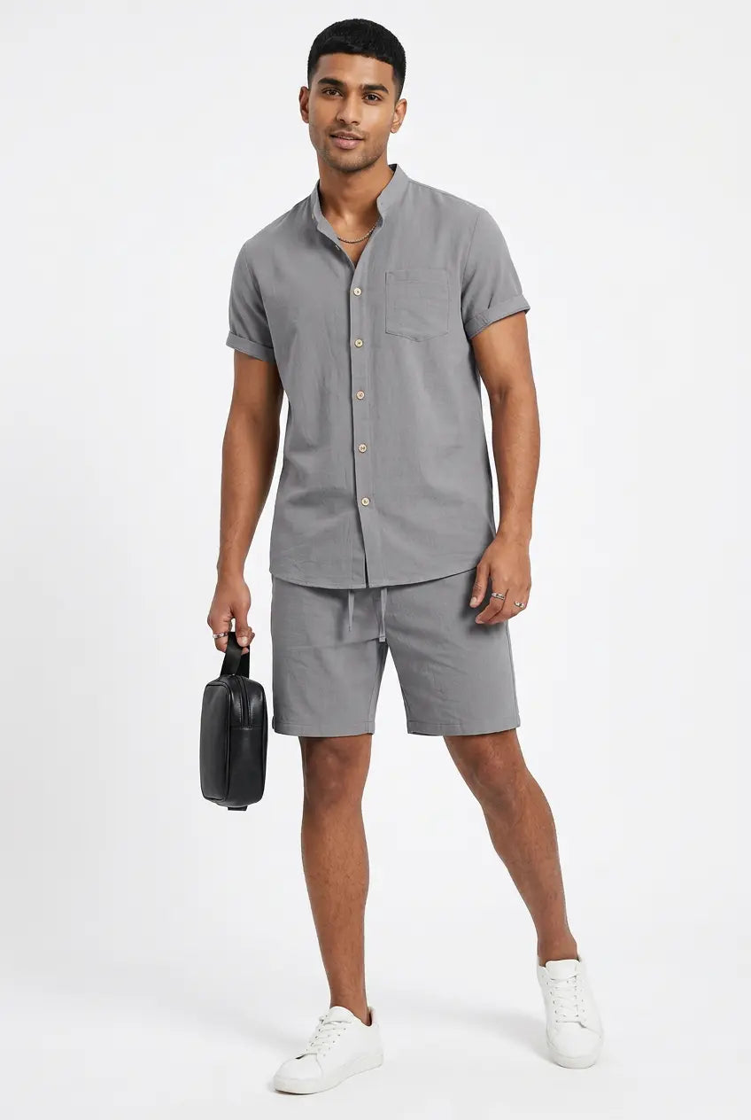 Ensemble Chemise et Short Manches Courtes Grande Taille Homme  COOLANDBAG