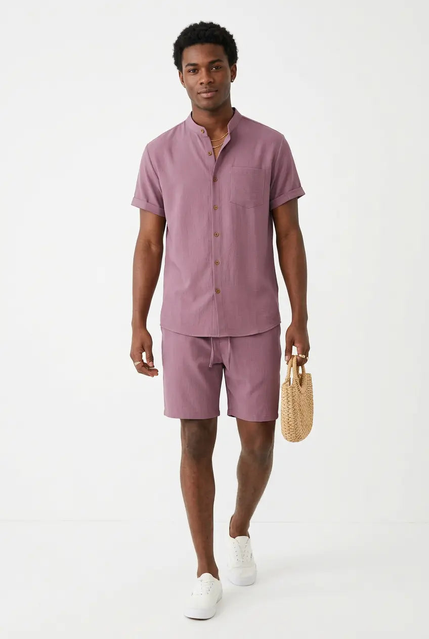 Ensemble Chemise et Short Manches Courtes Grande Taille Homme  COOLANDBAG