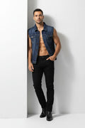 Gilet en Jean Grande Taille Boutonné  COOLANDBAG