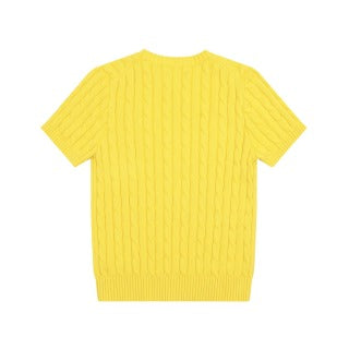 RALPH LAUREN | POLO RALPH LAUREN CABLE WOOL CASHMERE SHORT SLEEVE JUMPER - T-SHIRT BASIQUE