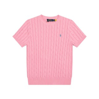 RALPH LAUREN | POLO RALPH LAUREN CABLE WOOL CASHMERE SHORT SLEEVE JUMPER - T-SHIRT BASIQUE