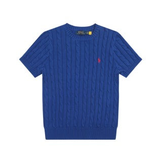 RALPH LAUREN | POLO RALPH LAUREN CABLE WOOL CASHMERE SHORT SLEEVE JUMPER - T-SHIRT BASIQUE