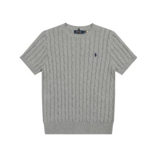 RALPH LAUREN | POLO RALPH LAUREN CABLE WOOL CASHMERE SHORT SLEEVE JUMPER - T-SHIRT BASIQUE