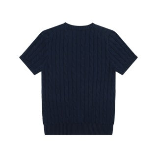 RALPH LAUREN | POLO RALPH LAUREN CABLE WOOL CASHMERE SHORT SLEEVE JUMPER - T-SHIRT BASIQUE