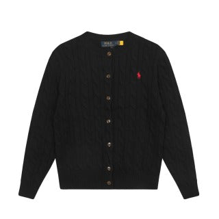 RALPH LAUREN | POLO RALPH LAUREN CABLE KNIT COTTON CREWNECK CARDIGAN - GILET -