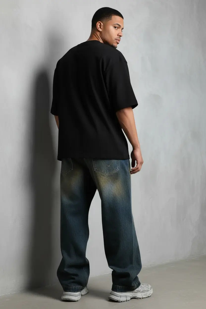 Jean Grande Taille Wide-Leg Destroy  COOLANDBAG