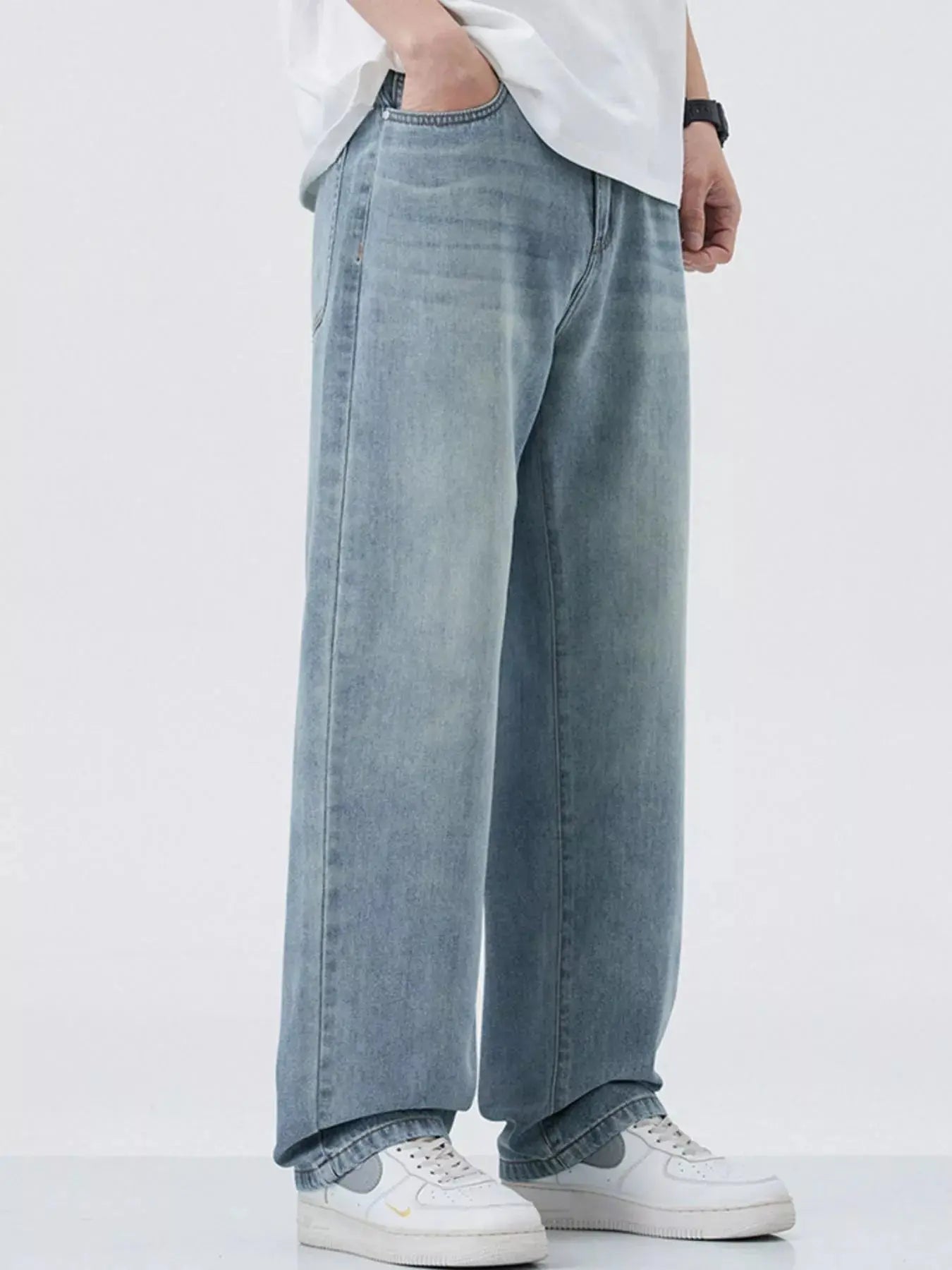 Jean Jambe Large Coupe Décontractée Homme  COOLANDBAG
