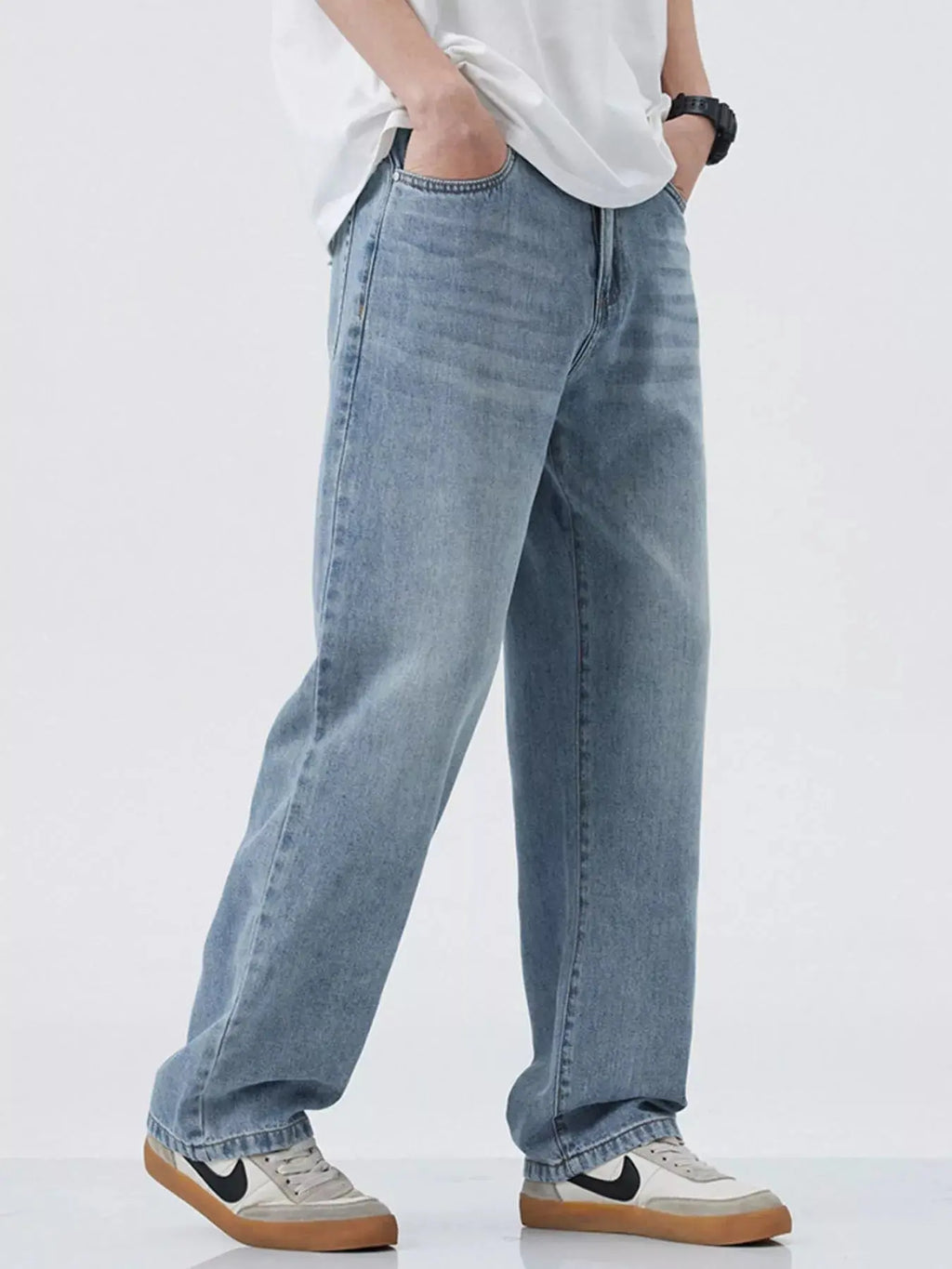 Jean Jambe Large Coupe Décontractée Homme  COOLANDBAG