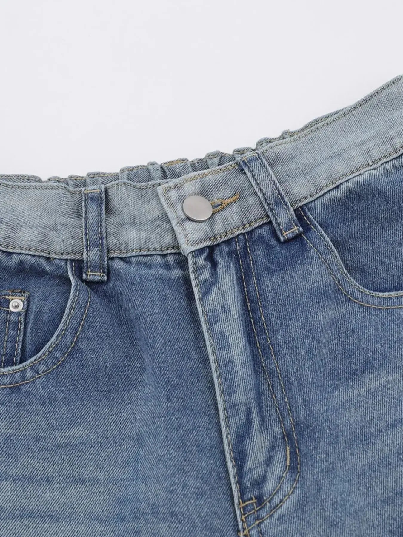 Jean Jambe Large Délavé Vintage Homme  COOLANDBAG