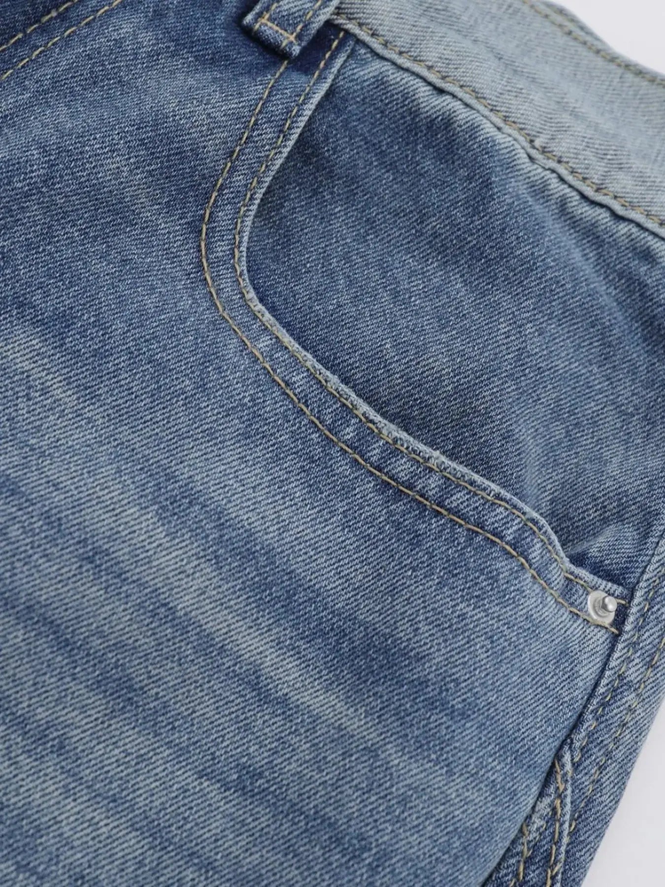 Jean Jambe Large Délavé Vintage Homme  COOLANDBAG