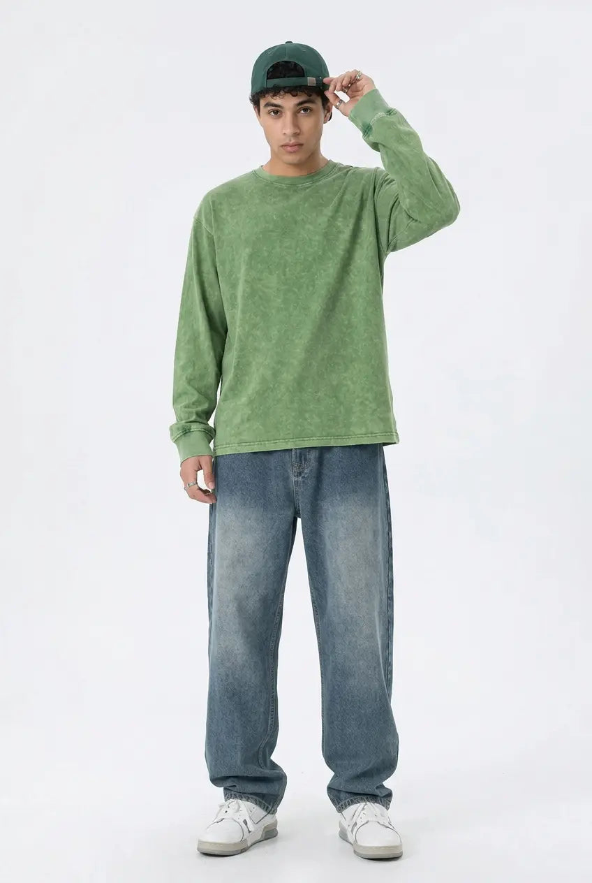 Jean Wide Leg Washed  COOLANDBAG
