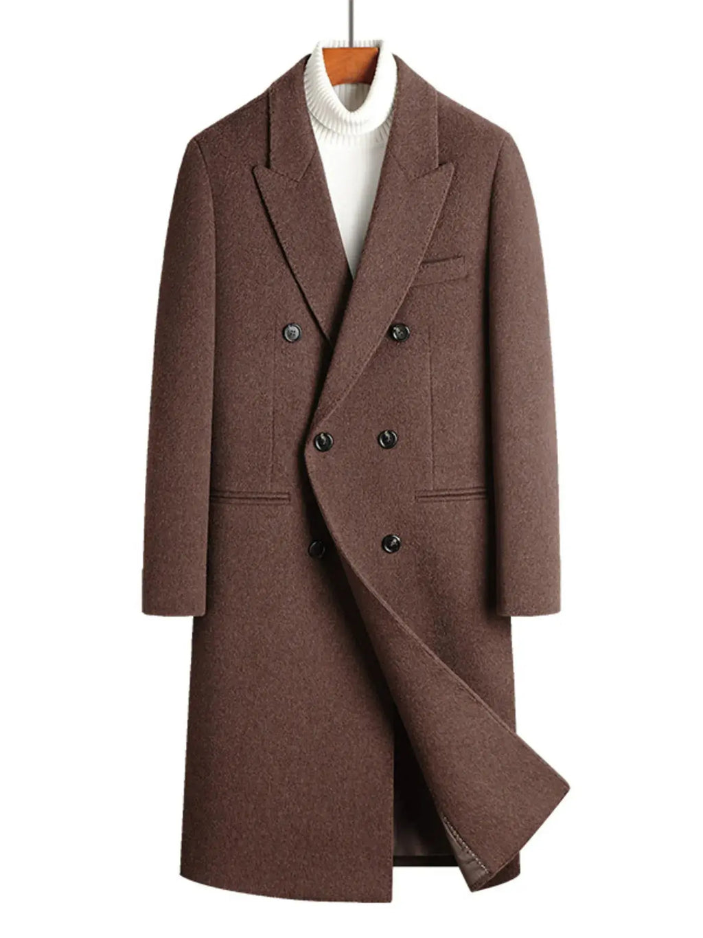 Manteau Croisé en Laine Mélangée  COOLANDBAG