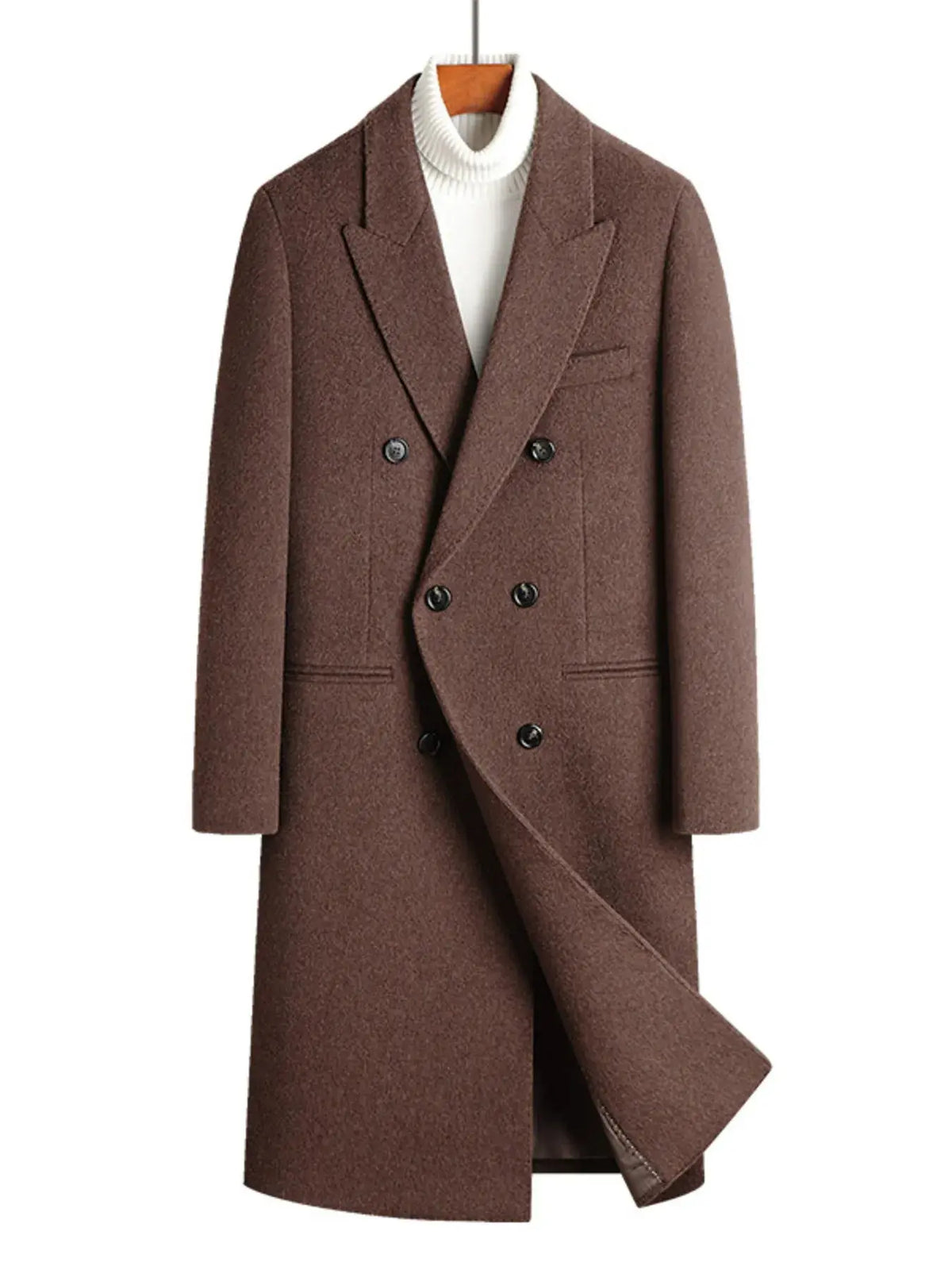 Manteau Croisé en Laine Mélangée  COOLANDBAG