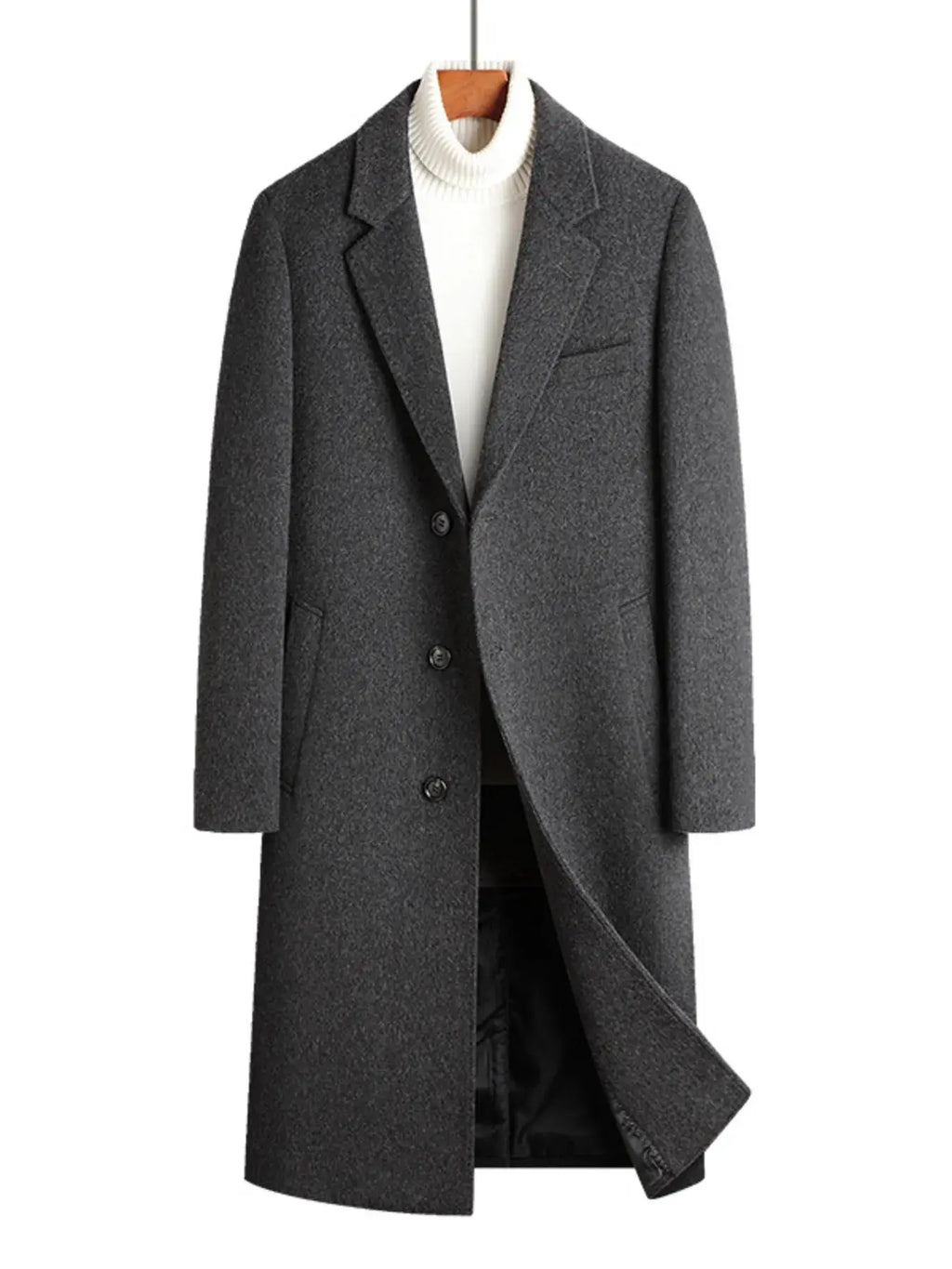 Manteau Long Boutonné Classique  COOLANDBAG