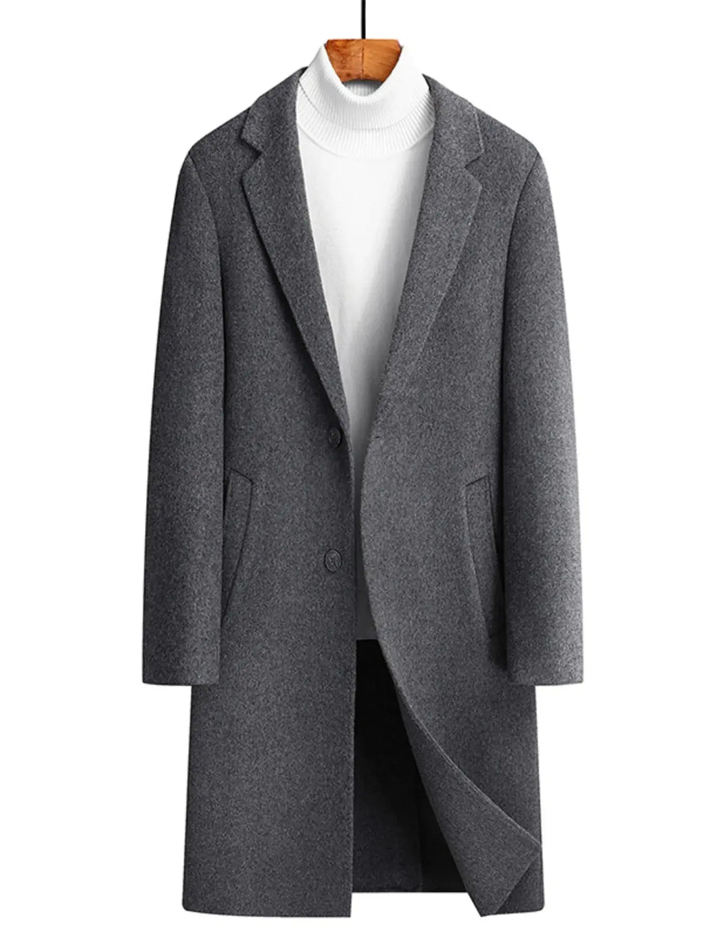 Manteau Long Col Revers Grande Taille Homme  COOLANDBAG