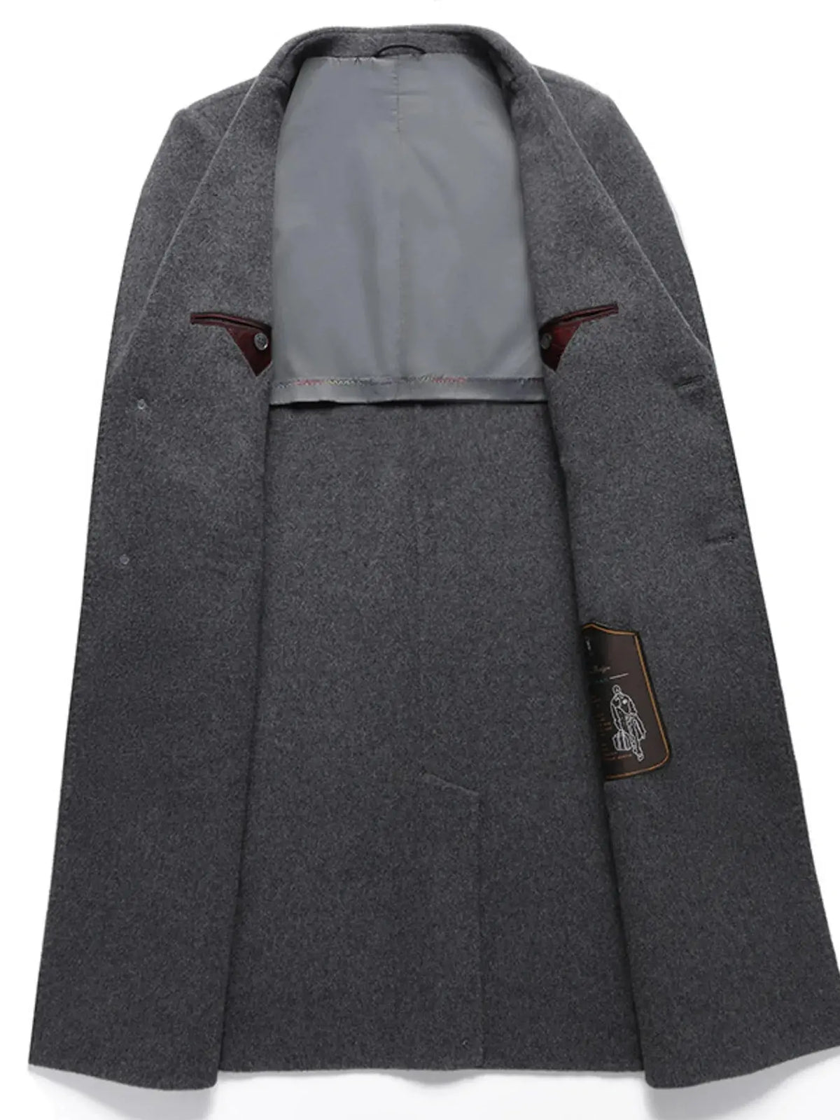Manteau Long Col Revers Grande Taille Homme  COOLANDBAG