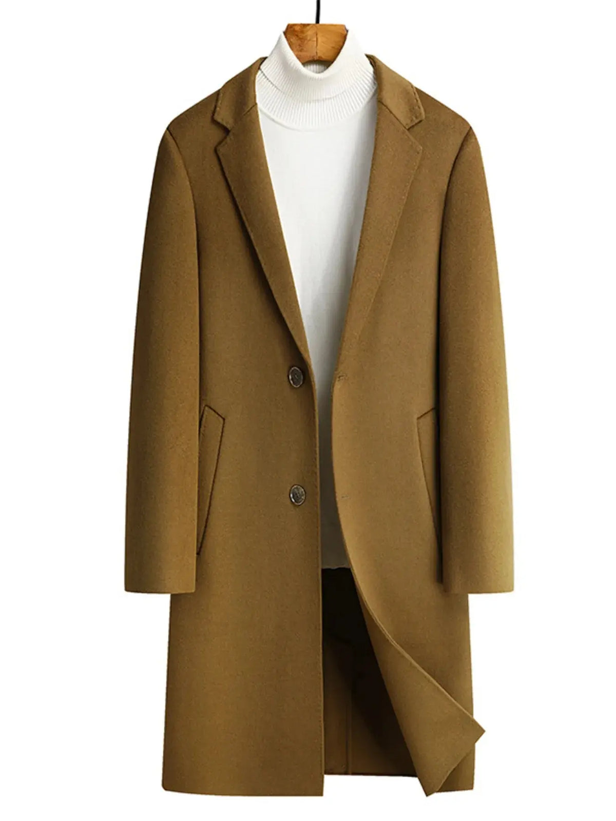Manteau Long Col Revers Grande Taille Homme  COOLANDBAG