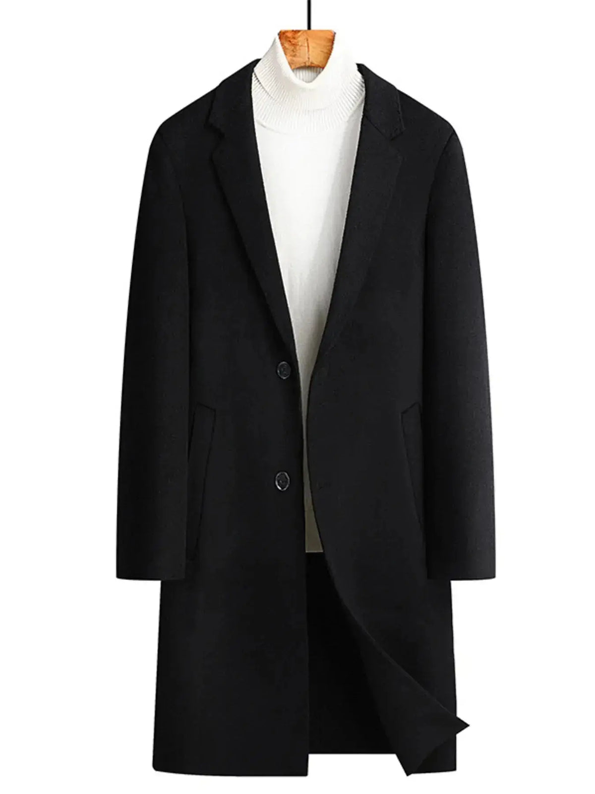 Manteau Long Col Revers Grande Taille Homme  COOLANDBAG