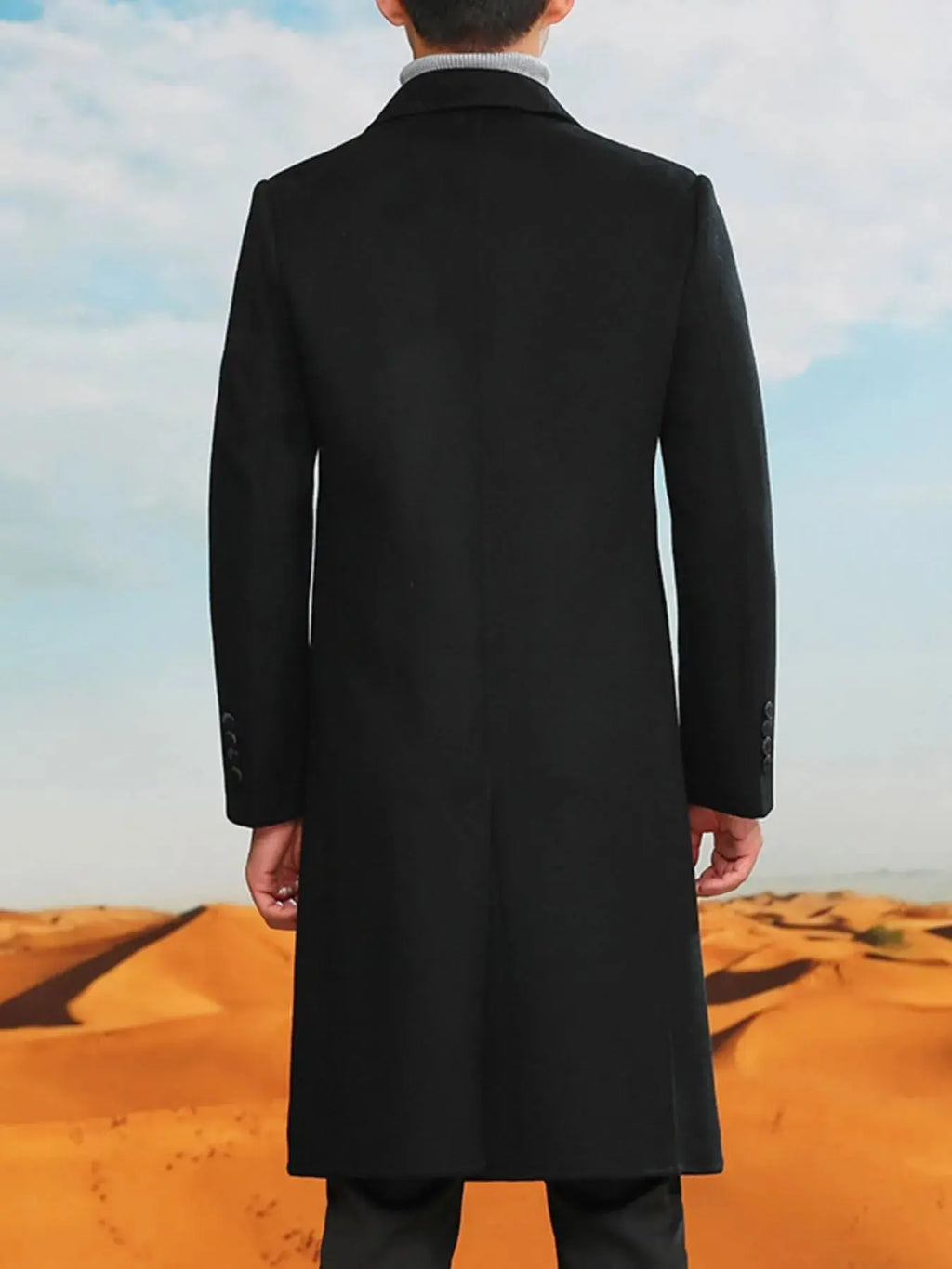 Manteau Long Croisé Grande Taille Homme  COOLANDBAG