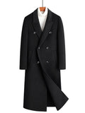 Manteau Long en Laine Croisé Grande Taille Homme  COOLANDBAG