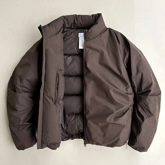 Manteau chaud rembourré de couleur unie pour hommes et femmes, rétro coréen Y2K, nouvelle veste d'hiver Harajuku Simple et décontractée Joker en coton rembourré  COOLANDBAG
