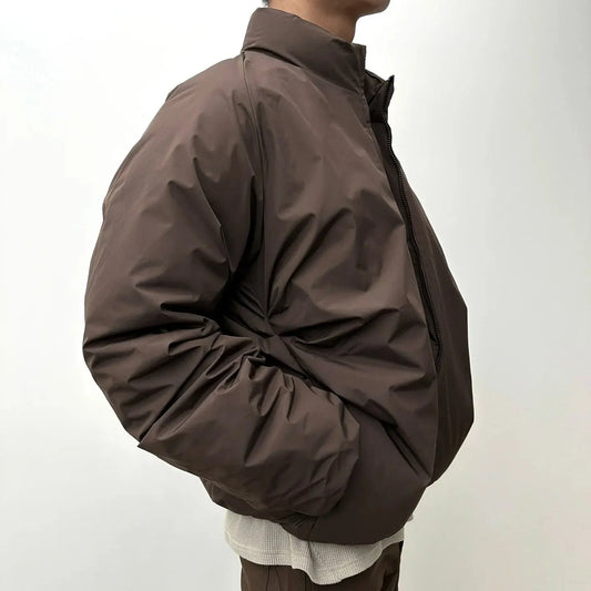 Manteau chaud rembourré de couleur unie pour hommes et femmes, rétro coréen Y2K, nouvelle veste d'hiver Harajuku Simple et décontractée Joker en coton rembourré  COOLANDBAG
