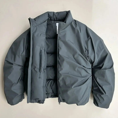 Manteau chaud rembourré de couleur unie pour hommes et femmes, rétro coréen Y2K, nouvelle veste d'hiver Harajuku Simple et décontractée Joker en coton rembourré  COOLANDBAG