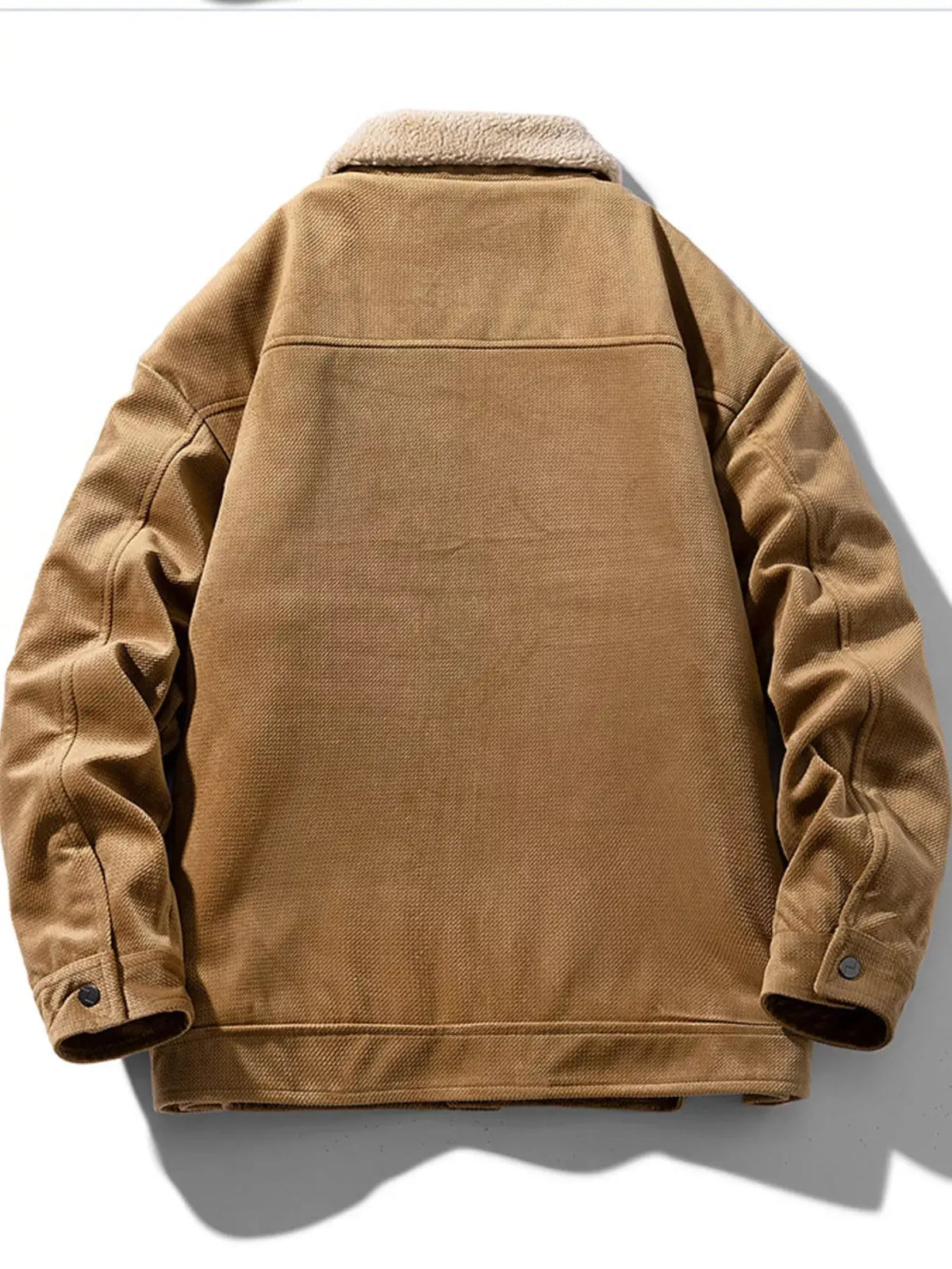 Manteau d'Hiver Doublé Sherpa Boutons Pression Grande Taille Homme  COOLANDBAG