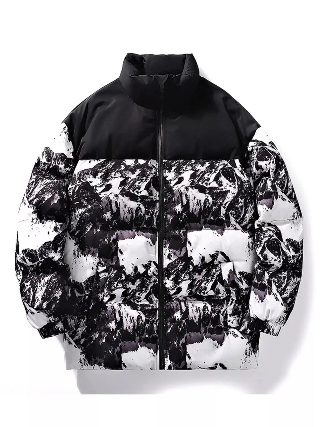 Manteau d'Hiver Matelassé Imprimé Grande Taille Homme  COOLANDBAG