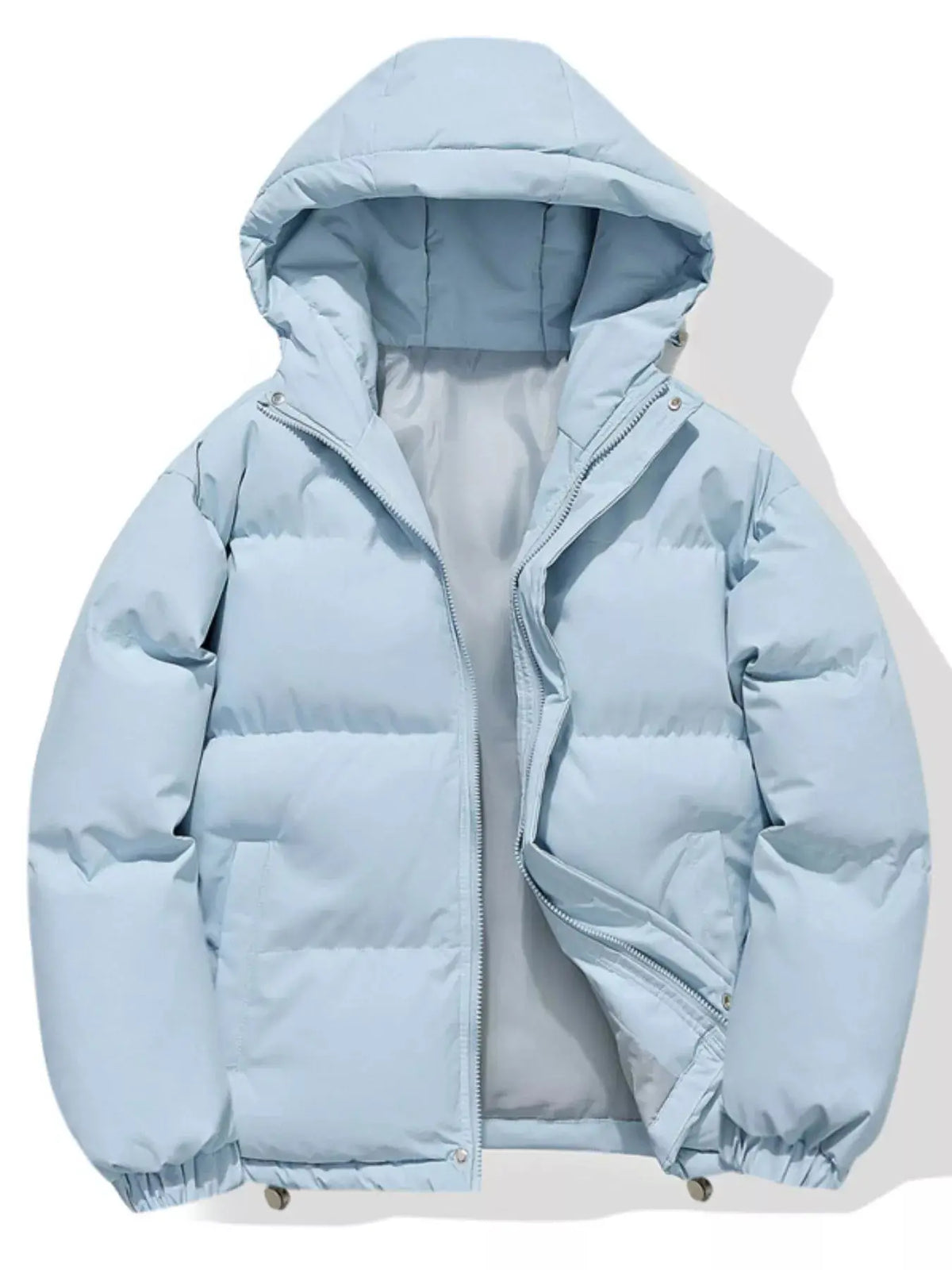 Manteau d'Hiver Matelassé à Capuche Zippé Grande Taille Homme  COOLANDBAG