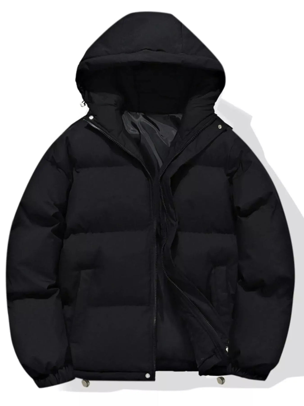 Manteau d'Hiver Matelassé à Capuche Zippé Grande Taille Homme  COOLANDBAG